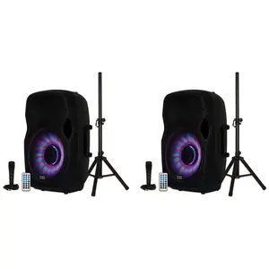 Acoustic Audio by Goldwood 15 Inch 1000W Bluetooth LED Speaker System (2 Pack) Acoustic Audio by Goldwood 15 Inch 1000W Bluetooth LED Speaker System (2 Pack)