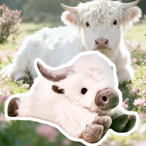 24" |     5 Pounds Highland Cow Weighted Stuffed Animals with Removable Unscented Microwavable Pouch, Cute Coolable Warmable Weighted Plush Gift for & Adults