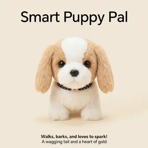 Realistic Electronic Plush Pet | Walks, Makes Sounds & Interactive Plush Toy, Family Companion Accessory, Fun Parent-Child Playmate! Perfect Pet Alternative for Pet Lovers Who Can't Have Real Ones, Can also be used as a pet toy
