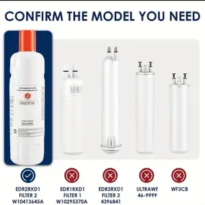 everydrop by Whirlpool Refrigerator Ice and Water Filter 2, EDR2RXD1, 4 pack