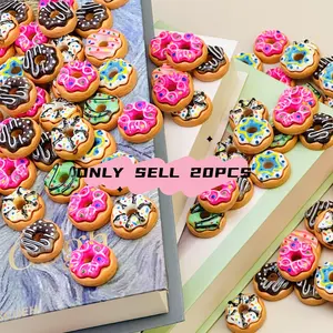 20 Piece Resin Donut Miniature Decorations, Perfect for Living Room Bedroom Tabletop Decoration, Shop Display, Christmas Gifts, Decoration Items