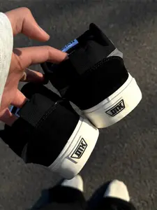 Hnly Cln Streetwear Skate Shoes, Sports Shoes, Colorblock Limited Edition, Mid-Calf Casual Sneakers, Anti-Slip Wear-Resistant, Colorblock Patchwork Sneakers