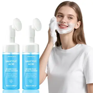 Salicylic Acid Cleansing Mousse 100ml Facial Cleanser - Gentle Foaming Formula Deep Pore Cleansing Rich & Dense Foam Removes Excess Oil Hydrates Skin Suitable for All Skin Types