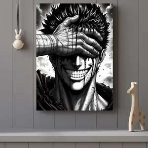 Anime Character Canvas Poster, Modern Art Home Decor for Living Room, Bedroom, Kitchen & Restaurants Decor, Perfect Friend Gift, No Frame