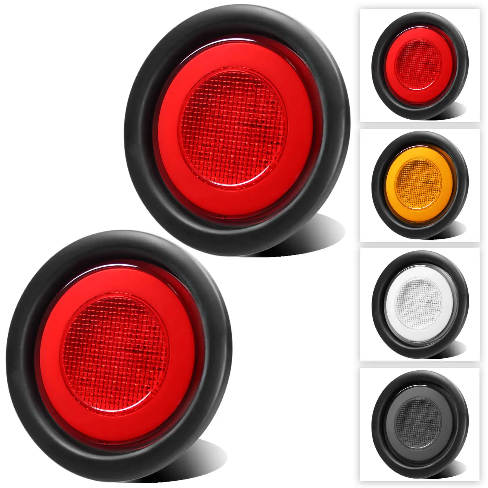 4" Round LED Tail Light Halo for Trailer, 2Pcs 4" Round LED Tail Light Halo for Trailer, 2Pcs