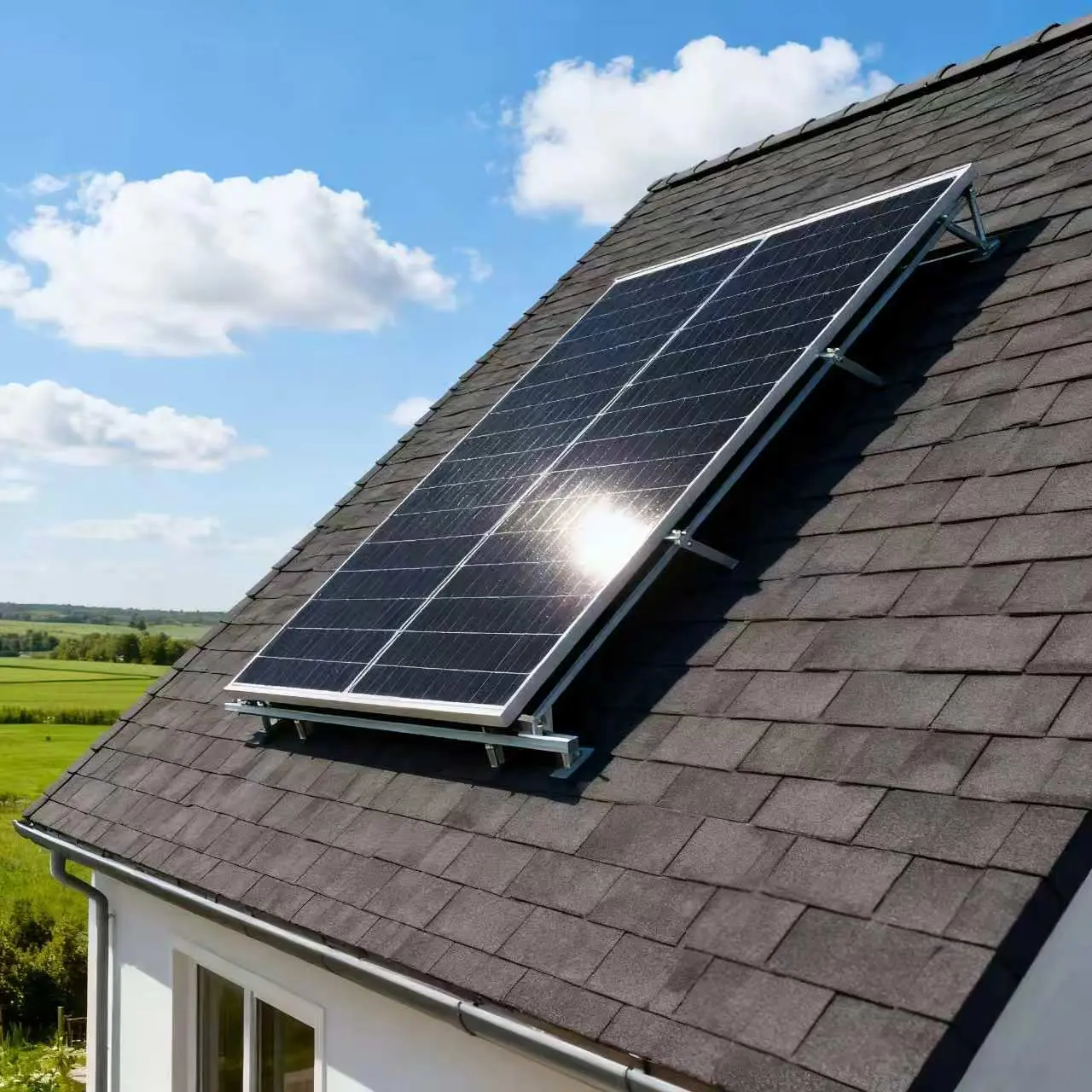 100W 12V Compact High-Efficiency Monocrystalline Solar Panel with Aluminum Frame - PV Module Charger for RV Owners, Off-Grid Battery Use
