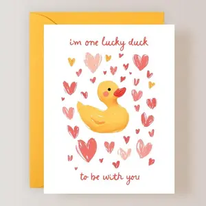 1pc cute Valentine's Day card, anniversary card, Positive Message Card -
