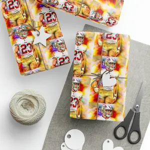 Christian McCaffrey 49ers Football Birthday Gift Wrapping Papers
