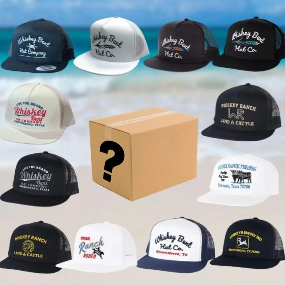 [BEST 2026] One Hat Box Sent, Embroidered Cowboy Hat Ranch Rodeo Hat, Whiskey Bent Hat Outdoor Cap Gift Box for Men & Women