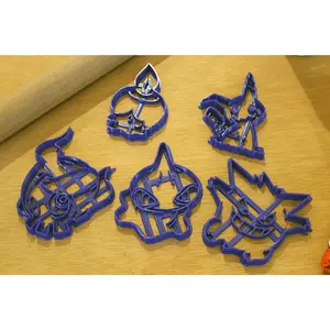 Ghost Pokemon Halloween Cookie Cutters- Gengar, Duskull, Shuppet, Litwick, Mimikyu