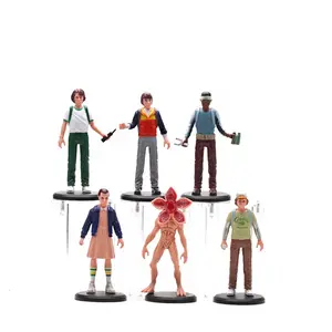 New 4.5 Inch Stranger Things Steve and Carnivorous Plant Hand Office Figurine Model Toy Action Figures with Base, Collectible Desk Decoration