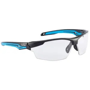 Bolle Tryon Safety Glasses Black/Blue with Clear Anti-Fog Lenses