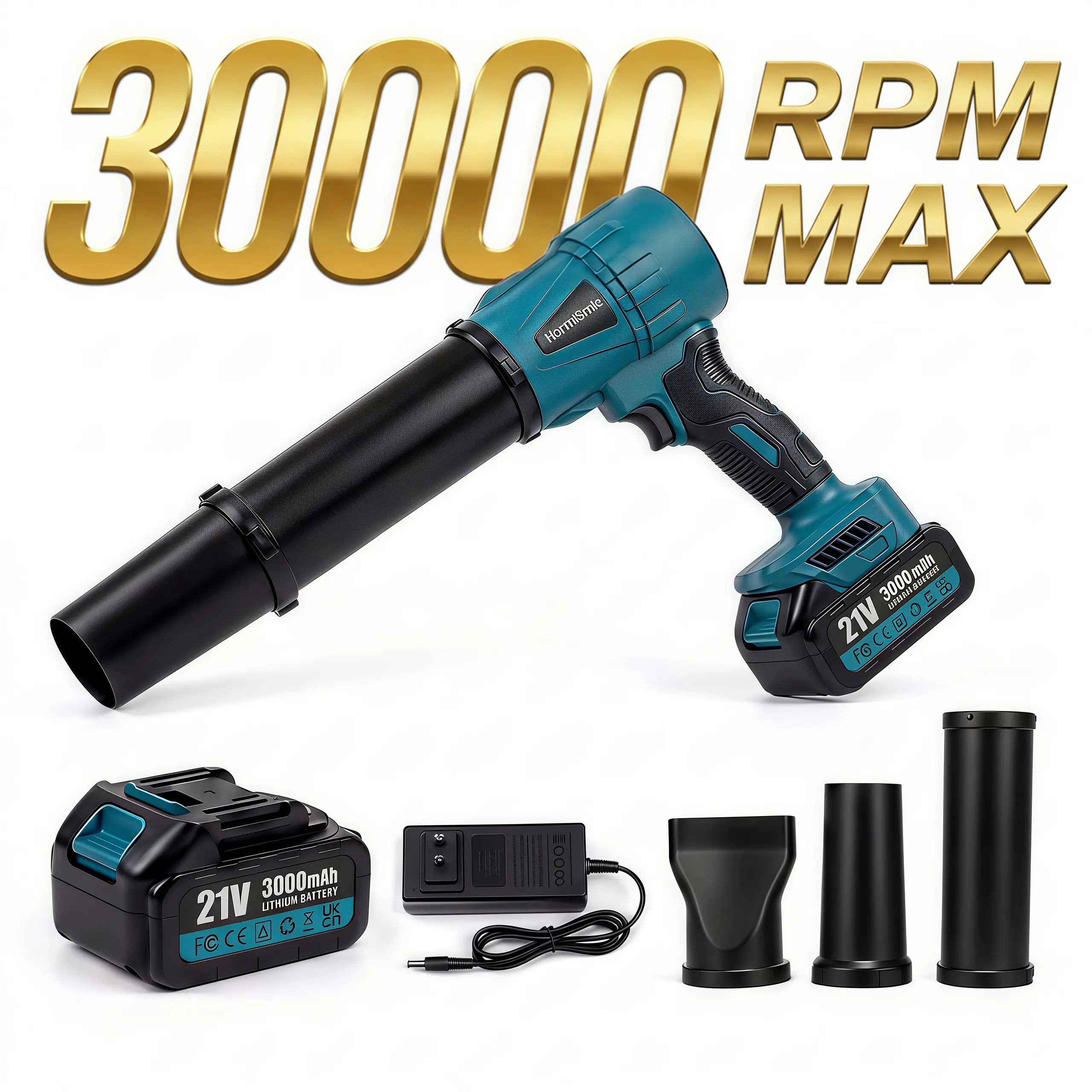 1200g Thrust Brushless Cordless Leaf Blower-Turbo Jet Blower, Leaf Blower, Violent Turbo Fan, Pure Copper Motor, Car Drying After Wash, Handheld Snow Blower, Cordless Turbo Power Air Duster, Home Improve, Garden Mainte Holiday gifts