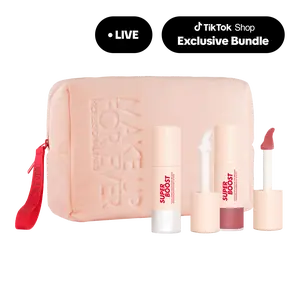 Super Boost Lip Gloss Duo - Only on TikTok Shop - Moisturizing & Plumping Lip Gloss with Hyaluronic Acid and Makeup Pouch