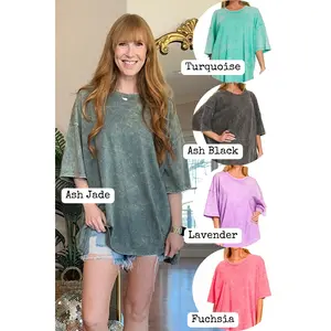 Acid Wash Oversized Boyfriend Tee