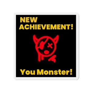 DCC Dungeon Crawler Carl Magnet, New Achievement You Monster Funny Fantasy Gamer Magnets, RPG Gamer Gift