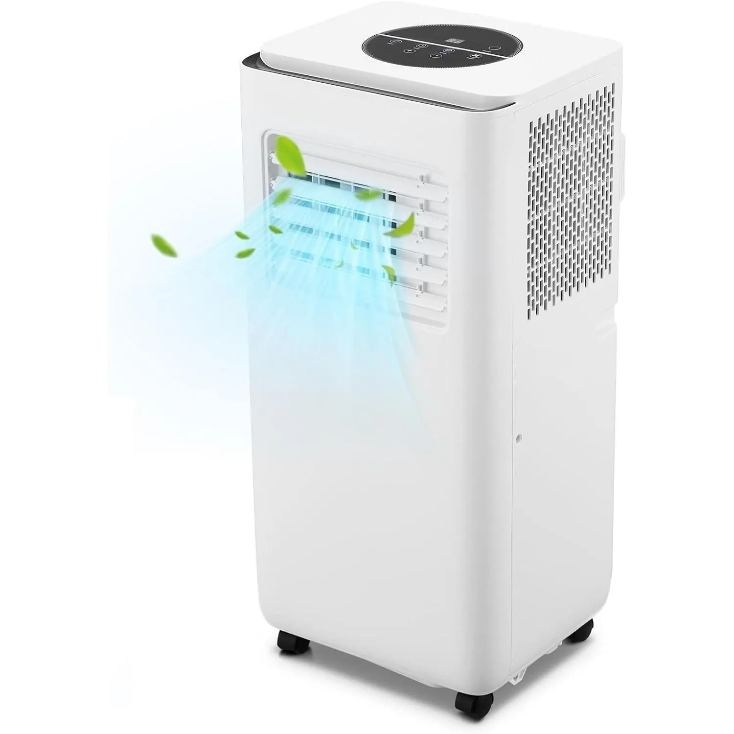 10000 BTU Quiet Portable Air Conditioner, Indoor AC Unit with Remote Control, Built-In Dehumidifier, Fan, Sleep Mode, 24H Timer, White for Room & Office, Quiet Portable Ac