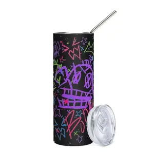 Arcane 20oz Skinny Tumbler, Jinx Tumbler, Anime Manga Tumbler Cup, Water Bottles Gift For Men and Women