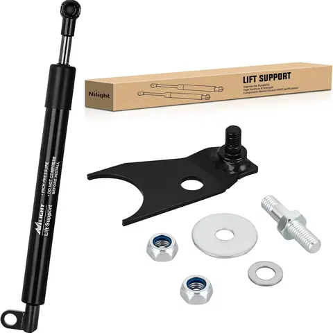Nilight Steel Pickup Tailgate Assist Shock - Truck Accessories, 10Mm Riveted Mount, Smooth Drop, High Cycle Life, Nitrogen Stability, Effortless Installation for 99-06 Chevrolet Silverado, GMC Sierra, Chevy 1500, 2007 Classic Fit Auto Lift Damper