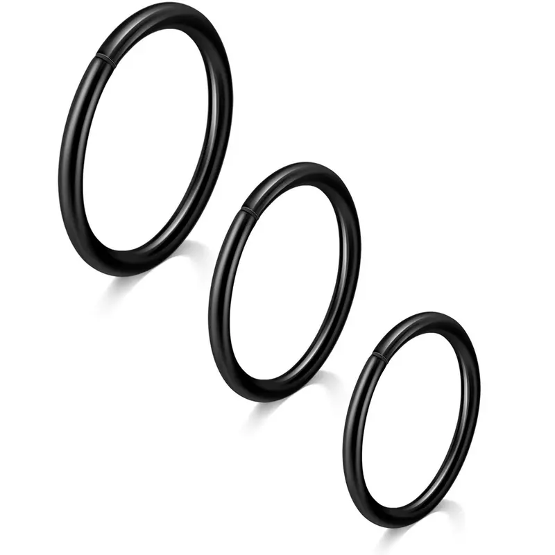 Unisex Minimalist Round Nose Ring, Nose Hoop, Nose Rings Hoops, Simple Casual Body Jewelry, Nose Piercing Jewelry for Men & Women, Classic Fashion Accessories for Daily Wear