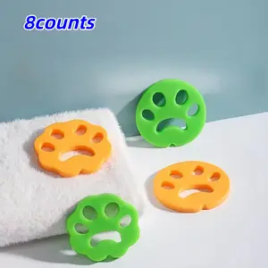 Reusable Pet Hair Remover Set, 8 Pieces for Laundry, Washing Machine & Dryer Accessories, Cat Dog Fur Cleaning Collector, No Power Needed