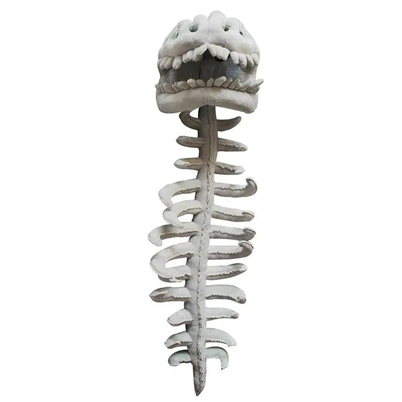 Unisex 3D Dinosaur Skeleton Short Plush Hat - PP Cotton Filling, Net Pocket, Animal Role Play Party Accessory, Birthday Photo Prop, Festive Home Supplies Gift, Party Accessories, Party Photo Prop