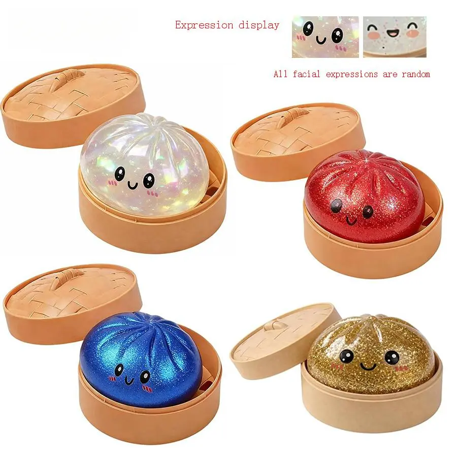 2026 New Edition: Glitter Dumpling Soft Toy (with packaging box) - Stress-relief tactile toy, mysterious glitter dumpling, soft glutinous rice toy, stress-relief clay squeeze ball, Mother's Day/Father's Day gift