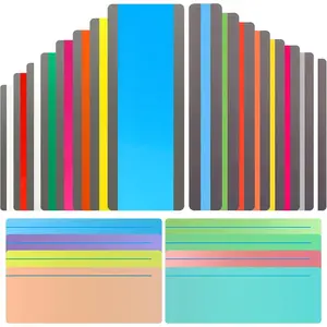 24PCS 3 Types Guided Reading Highlight Strips Colored Overlays with Protective Film PET Reading Tools for Kids with Dyslexia