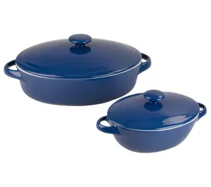 10 Strawberry Street Sienna 2Pc Covered Casserole Bakeware Set