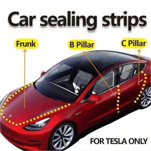 Car sealing strips suitable for Tesla modely3/Y full car sealingstrips sound insulation and noise reduction door shockabsorption and waterproof strip modification accessories