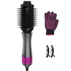 Women Hair Dryer Comb Fast Drying Styling Tool, Oval Barrel Hot Air Brush, Home Salon Smooth Voluminous Hairstyle