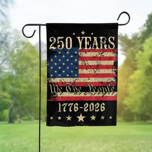 We The People 1776 2026 Garden Flag America 250th Anniversary Patriotic Outdoor Decor