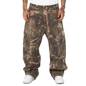 Pro Club Men's Heavyweight Twill Pleated Wide Leg Cargo Pant