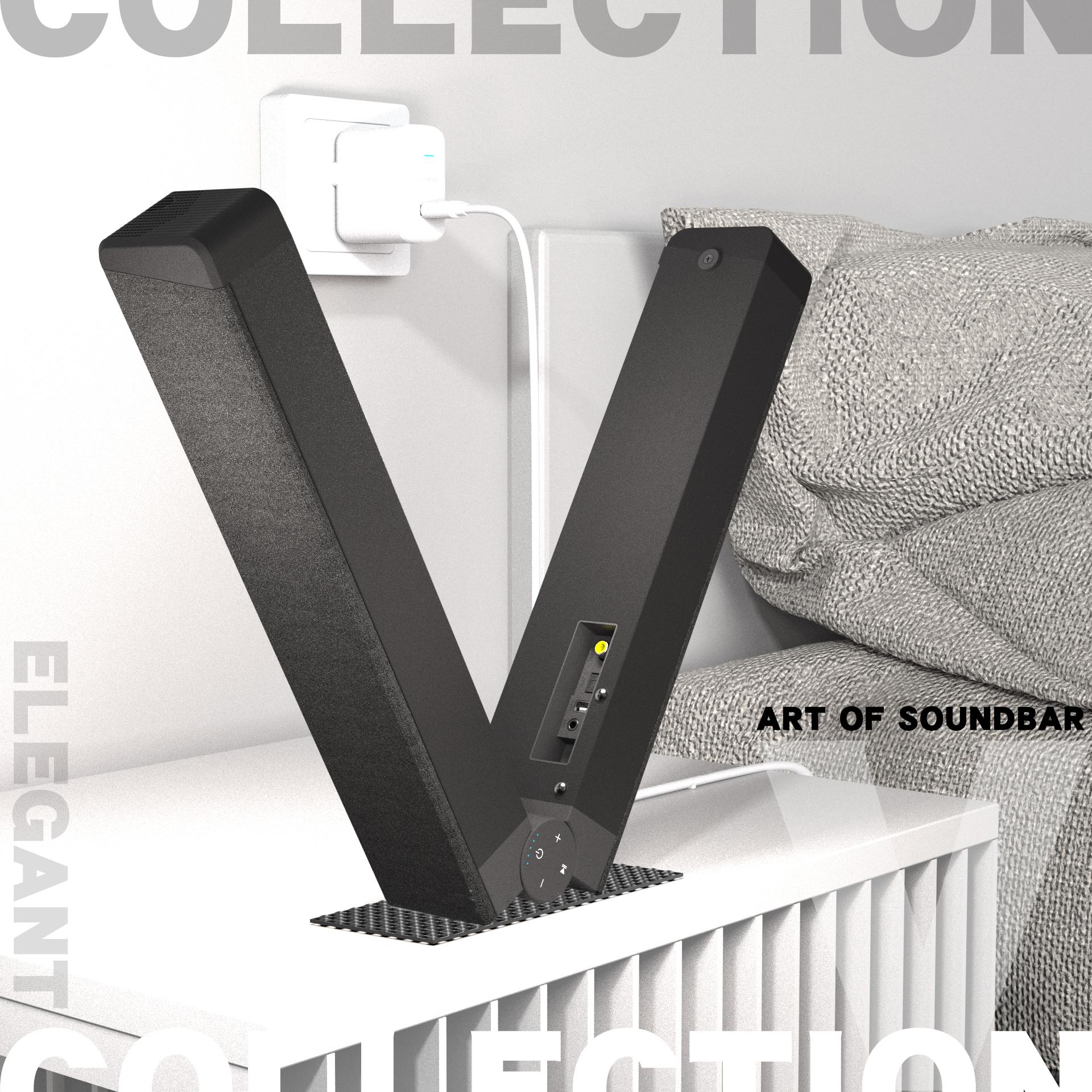 Foldable Sound Bars For TV Speaker, Bluetooth 5.1, Opt, Coaxial, USB, AUX Inputs, Projector TV Sound Bar, PC, Home Theater, 3D Surround Sound System - 26.8 Inch