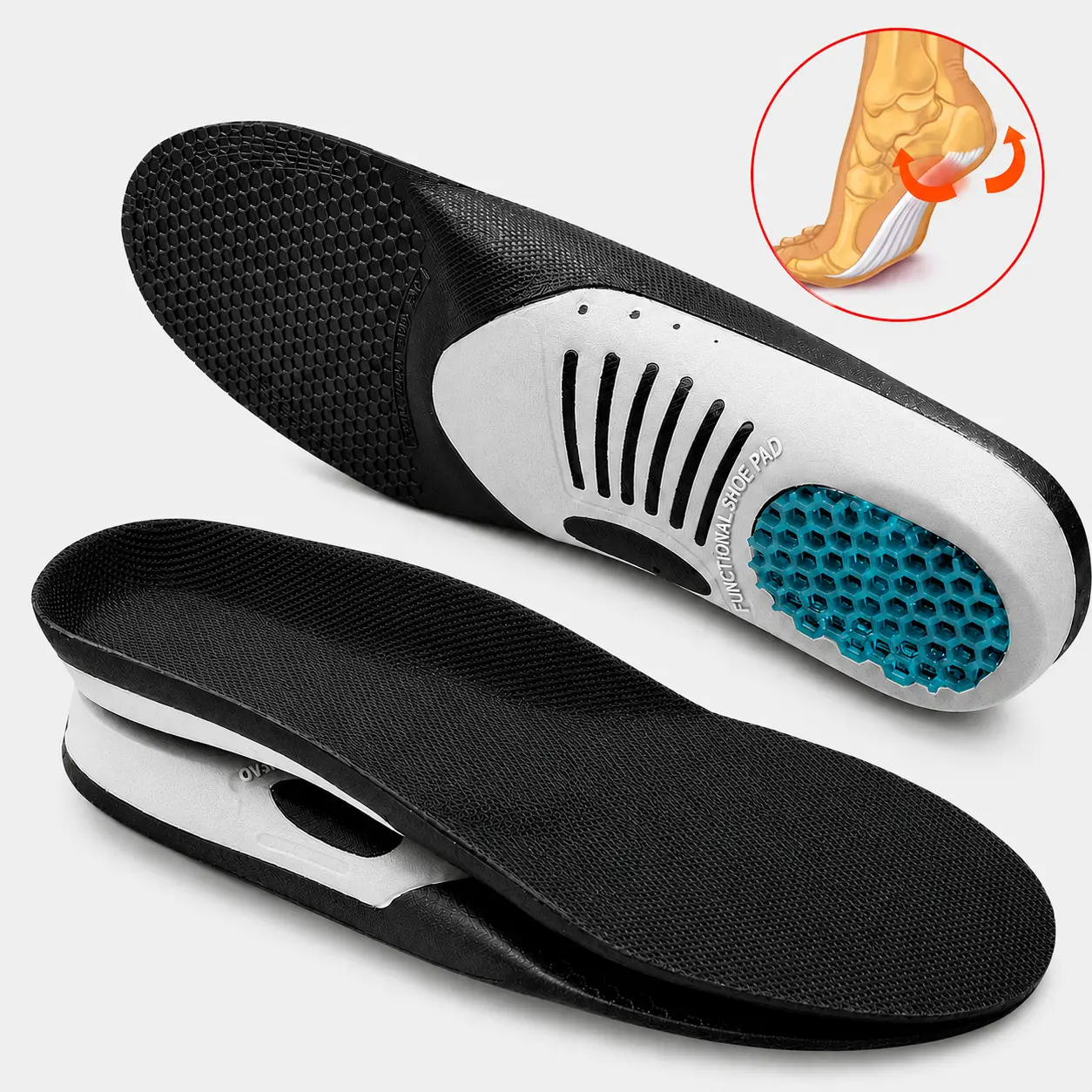 NEW Premium Gel 3D Arch Support For Women / Men Flat Foot Health Sole Pad Orthopedic Plantar fasciitis Unisex Foot pain Insoles