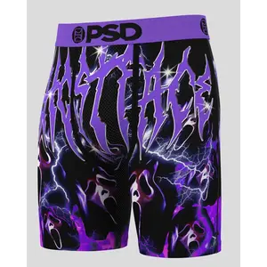 PSD Mens Ghostface Killa Boxer Brief - Standard Length 7 Inch Inseam, Soft and Breathable Poly Blend Fabric