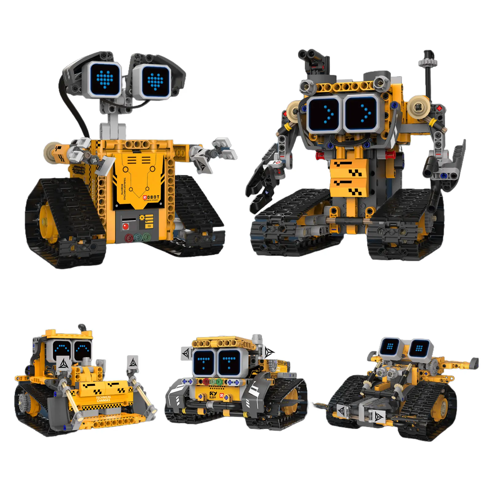 5-in-1 Transformable Remote-Control Robot Building Kit - Creative Construction Toy, Puzzle Play Game, Board Game Accessory for Kids