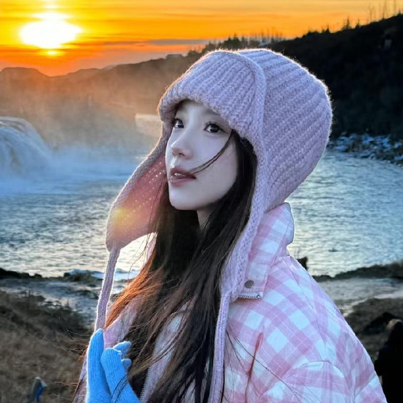 Mongolian Trapper Hat for Women - Sherpa Lined Bucket Cap with Ear Flaps | Winter Snow Hat for Big Head & Outdoor Activities