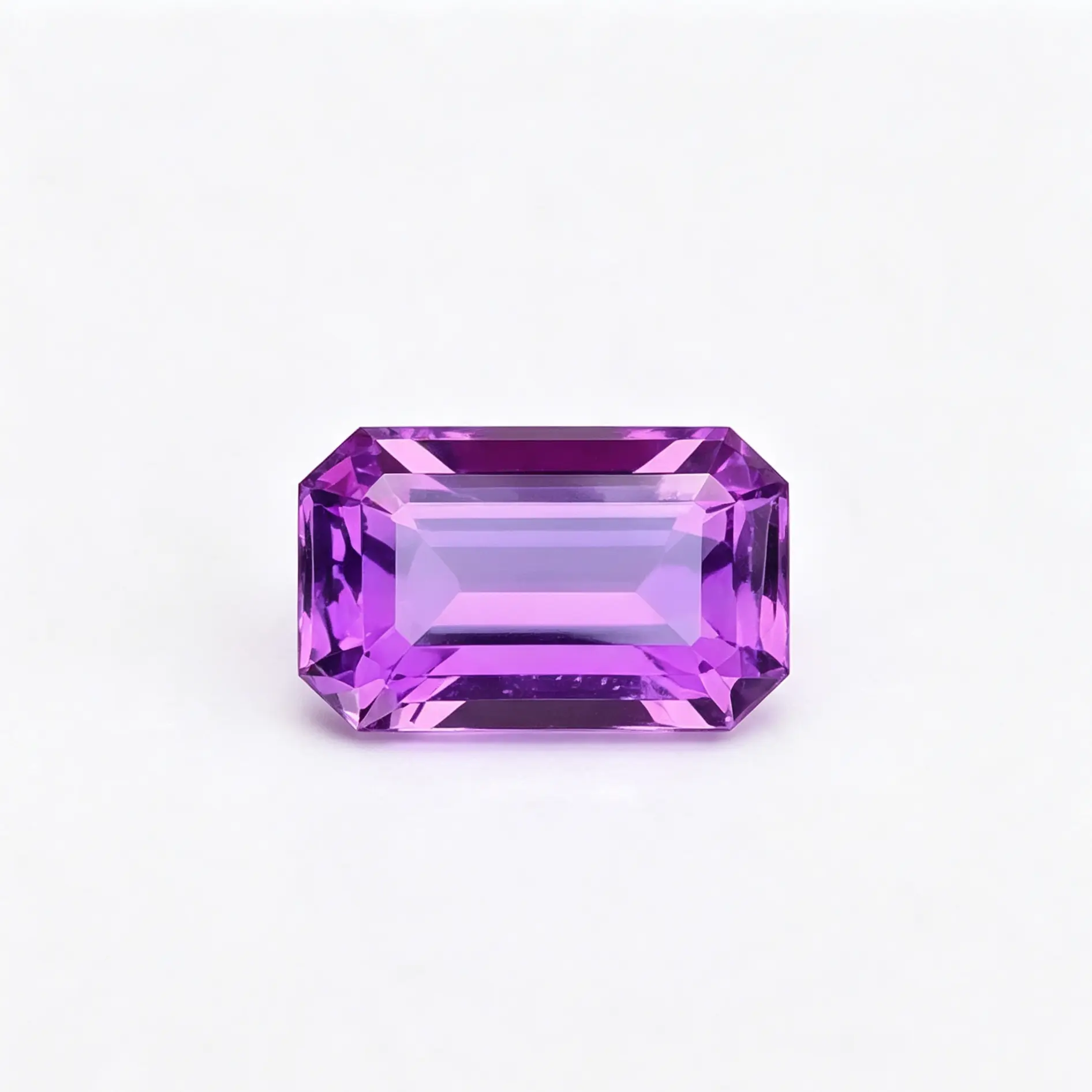 Natural Emerald Cut Amethyst With Certificate