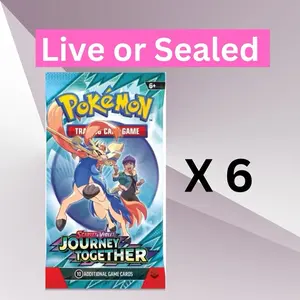 Pokémon TCG Journey Together 6 booster packs Collectible Trading Cards Booster packs