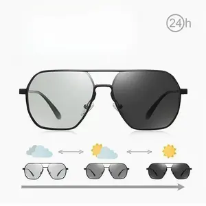 Photochromic Aviator Sunglasses for Men Women, Transition UV400 Sun Glasses, Lightweight for Driving Daily Wear