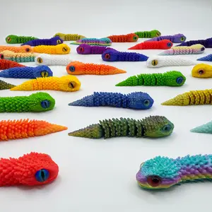 30pcs 3D Printed Mini Viper Statues Vibrant Colors Intricate Scales Textures Bionic Snake Design for Pranks Spoofs Indoor Table Decorations Festivals Valentine's Day Easter Party Birthday Gifts Decorative Figurines