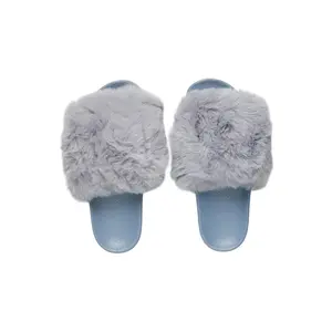 Tatyana Grey Fur Slides Tatyana Grey Fur Slides