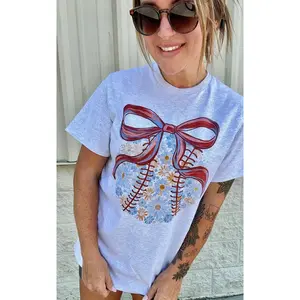 Floral Baseball Graphic Top