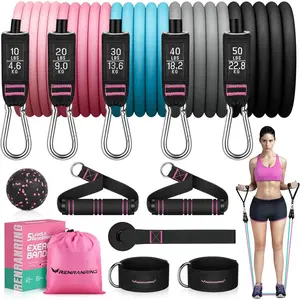 Resistance Bands Set for Workout150LBS Exercise Bands Resistance for Men Women Muscle Training