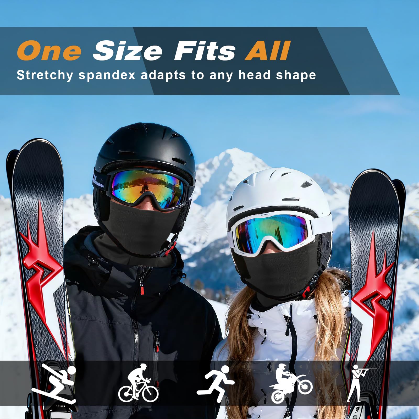 Winter Ski Mask for Men Women,Windproof Thermal Winter Face Mask for Cold Weather Skiing Cycling Snowboarding