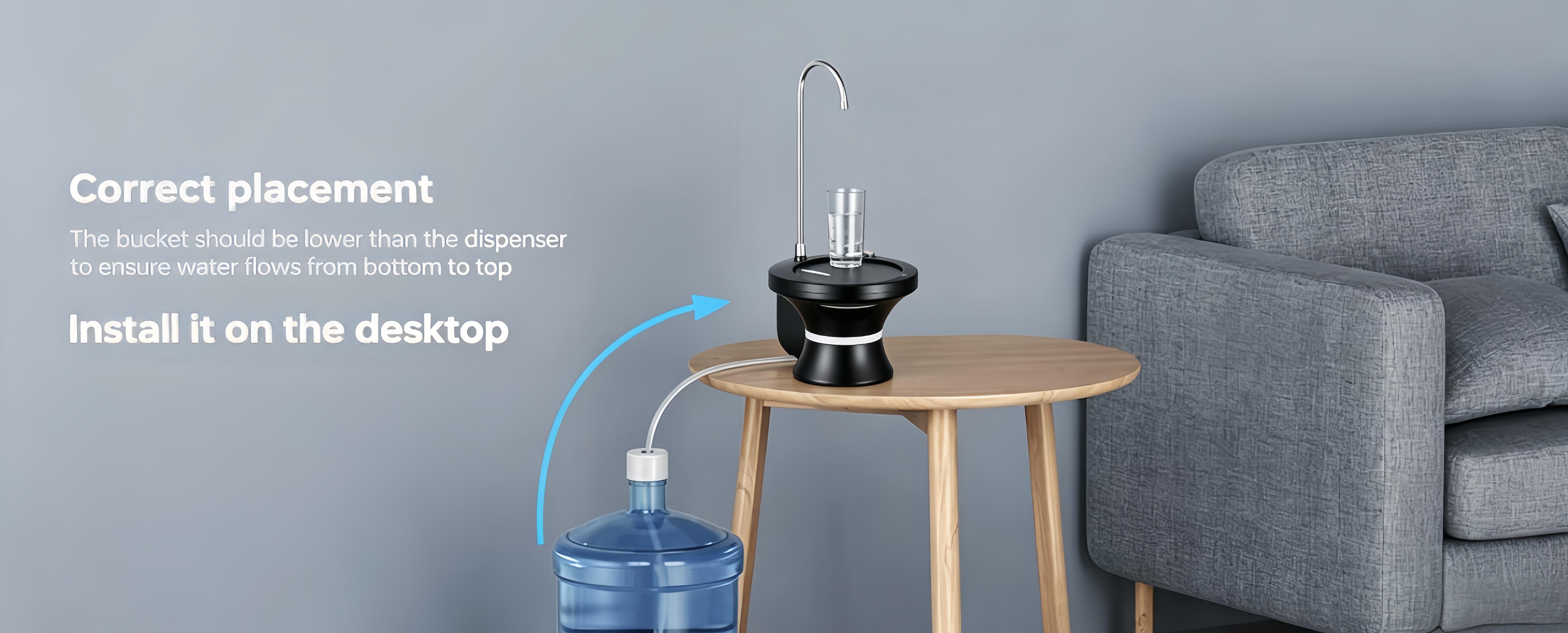 Water Dispenser for 5 Gallon Bottle, Rechargeable USB Water Pump with Automatic & Manual Dispensing Modes, Fits 2-5 Gallon Bottles, Bottle & Countertop Use, Large Tray, Stainless Steel Spout, BPA-Free Silicone Tube for Home, Office & Camping Water Dispenser for 5 Gallon Bottle, Rechargeable USB Water Pump with Automatic & Manual Dispensing Modes, Fits 2-5 Gallon Bottles, Bottle & Countertop Use, Large Tray, Stainless Steel Spout, BPA-Free Silicone Tube for Home, Office & Camping