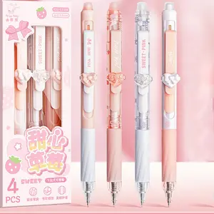 High-Quality Erasable Set, Cute Button Design Writing Pen for Students, Fast-Drying Ink, Ideal for Exams & Note-Taking, Smooth Writing Pens, Ballpoint Pen Set