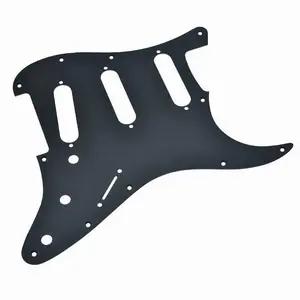 BLACK ANODIZED ALUMINUM Pickguard for  SSS Strat 11 hole