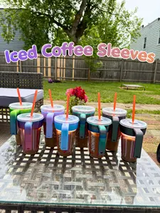 Iced Coffee Cup Sleeve with Handle | Dunkin'/Starbucks Compatible | 3D Printed PETG Drink Holder